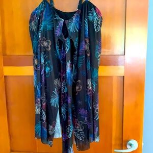 One Piece Swim Dress with Overlay that Flows